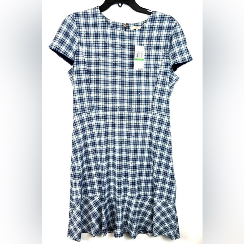 Michael Kors Women’s Blue Short Sleeve Knee Length Dress Size L